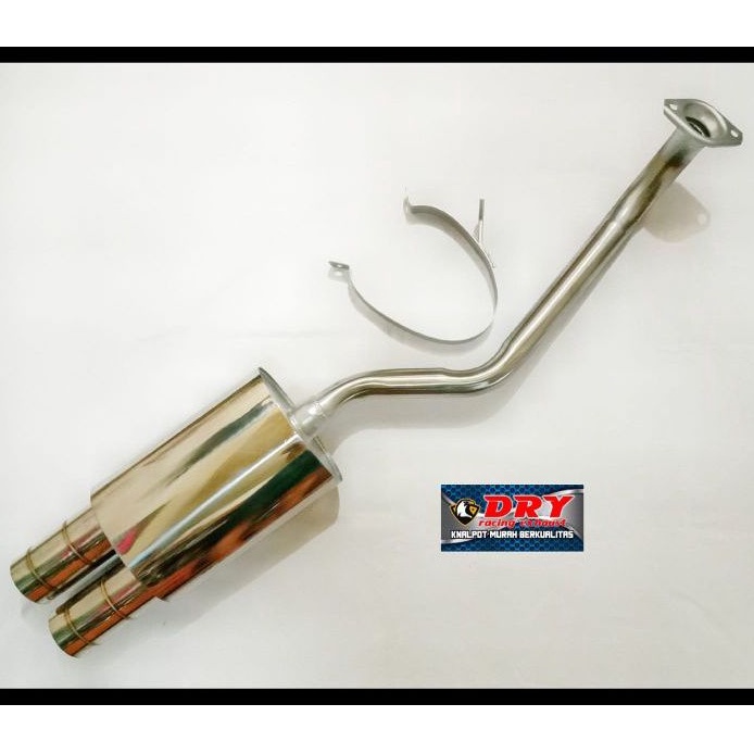 BOLT ON HONDA JAZZ KNALPOT MOBIL HKS DOUBLE ARGON FULL STENLESS
