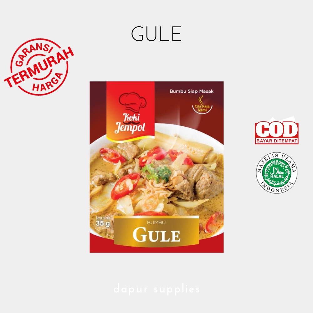 Gule Bumbu Masak 35gr / Bumbu Instan Gule / Bumbu Siap Masak Koki Jempol