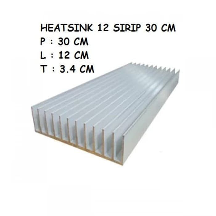 Heatsink 12 Sirip 30 CM Pendingin 30CM 12 Sirip Pendingin Elektronik Multi Heatsing Tebal