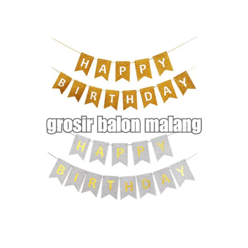 bunting flag banner happy birthday glitter