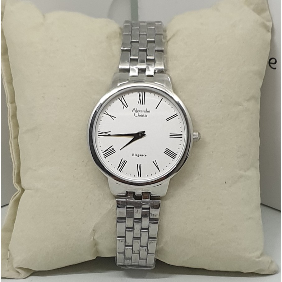 Alexandre Christie Ac8487 Silver White Jam Tangan Wanita Original