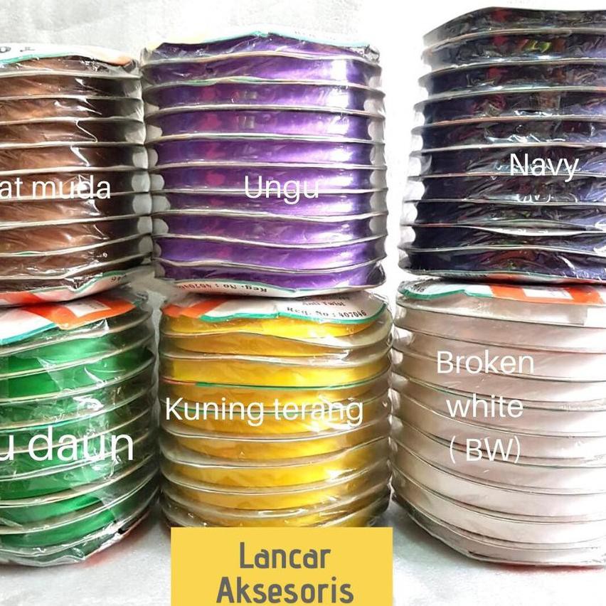 

Serba Murah 6MQ99 Pita Bisban Polos Satin isi 36 yard / STAR Satin Bias Tape per 1 roll 95 Harga Mur