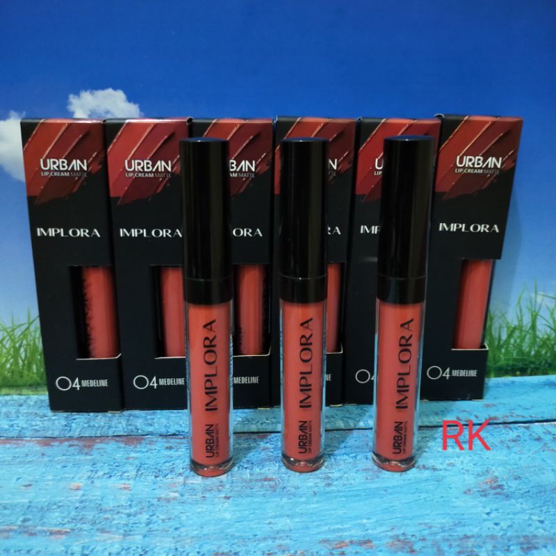 (min 6pc) LIP CREAM MATTE URBAN IMPLORA NO 4 / MEDELINE BPOM