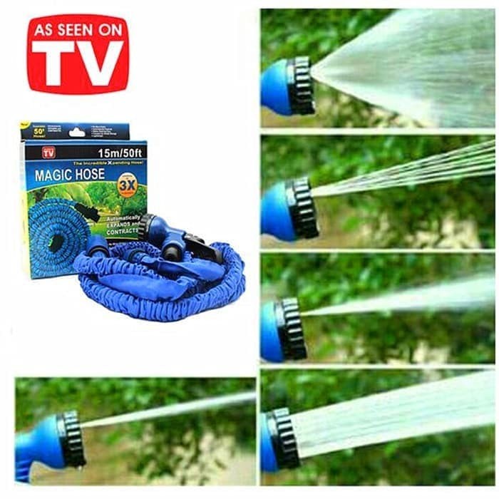 SELANG AIR ajaib MAGIC HOSE 15M Semprot Taman Siram Tanaman Kran keran shower cuci mobil motor selang elastis air ajaib 50ft Alat Sprayer semprotan air flexibel elastis