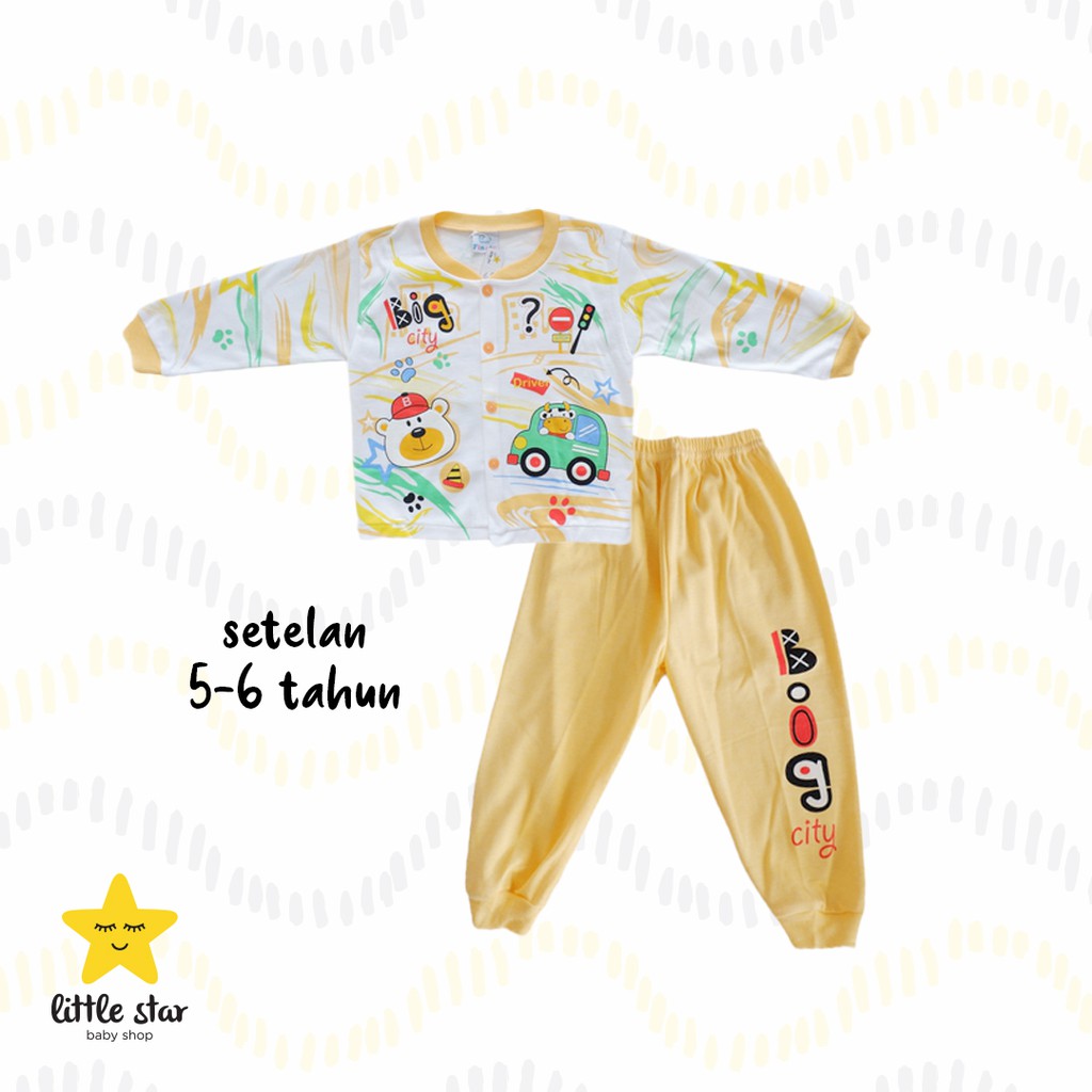 Finaco Piyama Anak | Set Baju Tidru Anak Cowok Cewek | Setelan Piama Anak