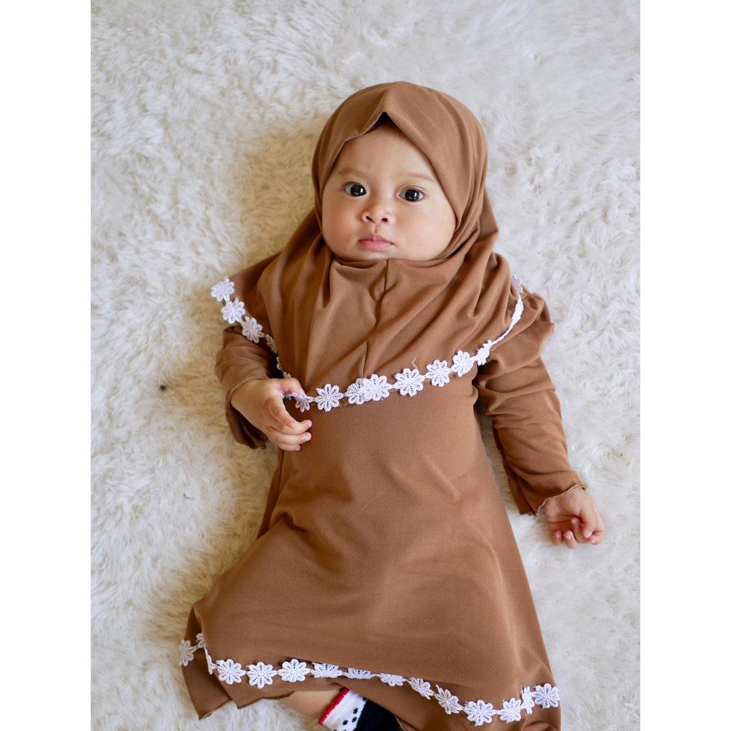 Cilla Dress - Gamis Anak Perempuan - Dress Imut Baby Perempuan 0-7 Tahun - Busana Muslim Anak Lucu