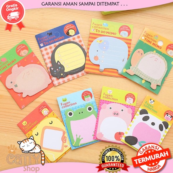 

CATTY [1KG=185PCS] STICKY NOTES ANIMAL / STICKY NOTE / MEMO PAD / Sticky Memo