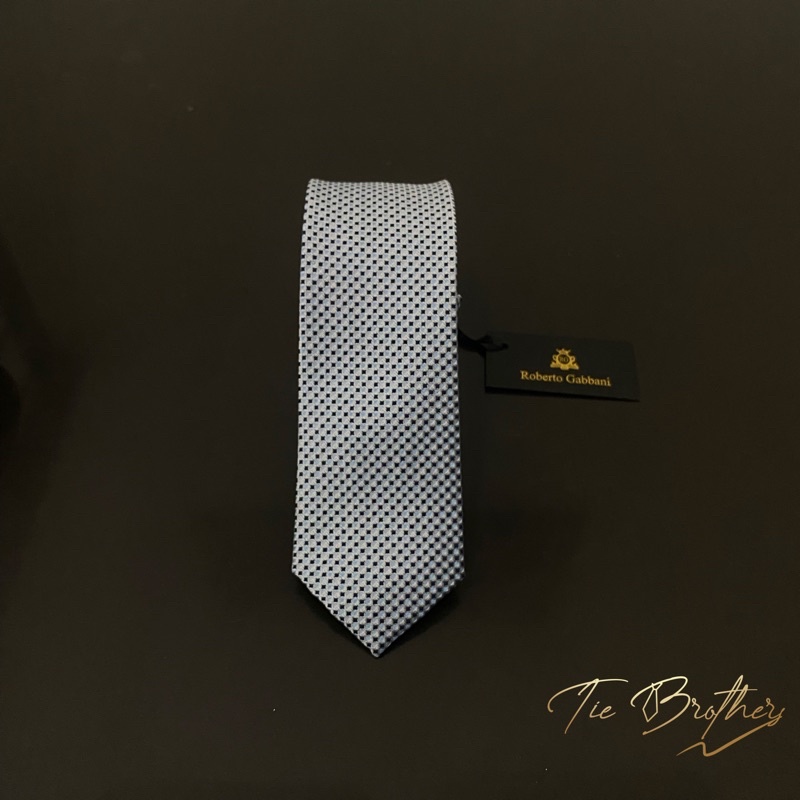 dasi panjang long tie motif slim 2 inch sky blue biru muda dusty blue import tebal ready stock patte