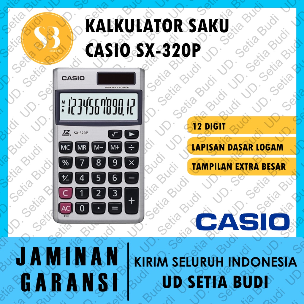 Kalkulator Saku CASIO SX-320P Baru dan Asli