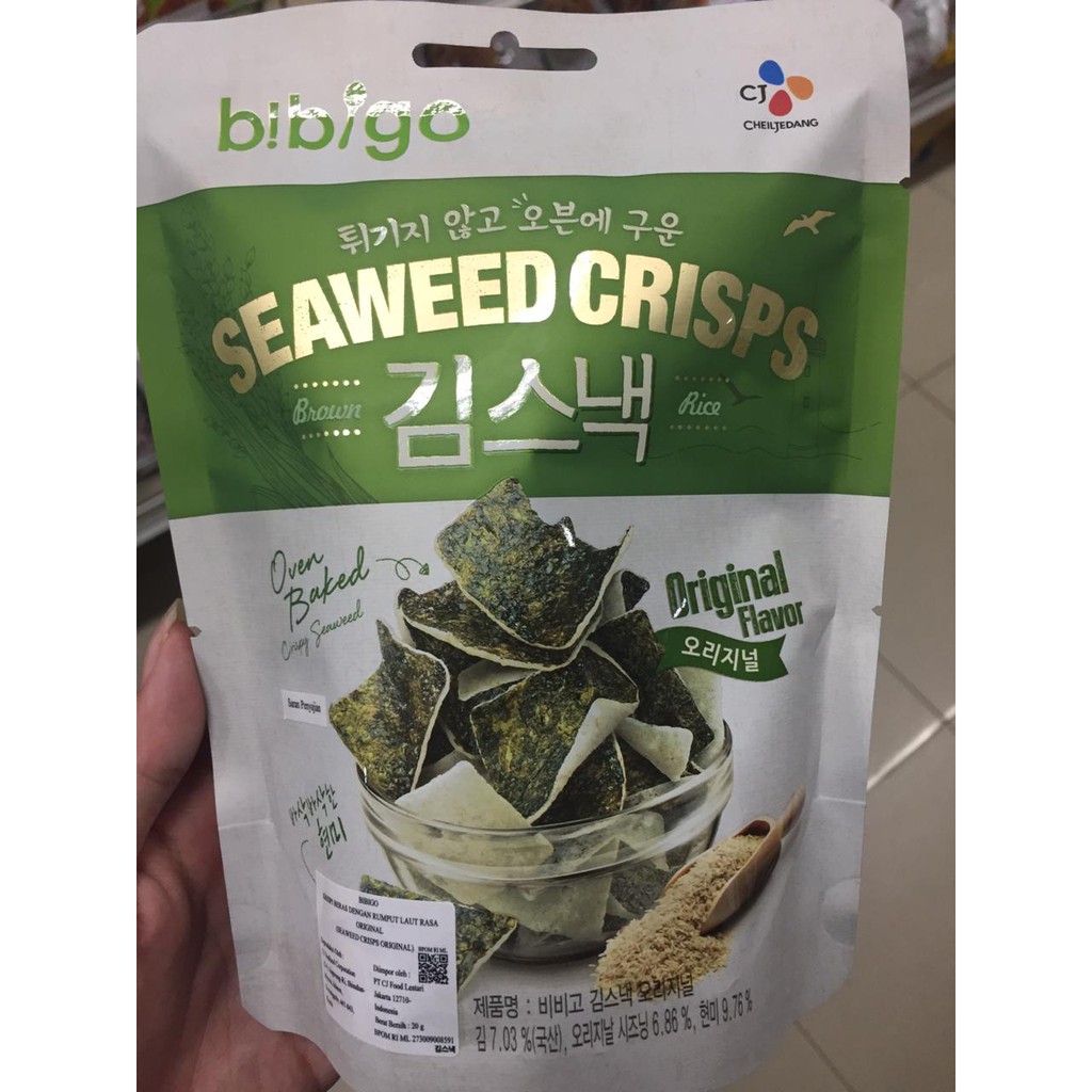 

Cj Bibigo Seaweed Crips Original 20gr - Snack Rumput Laut Korea