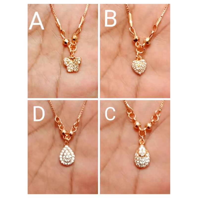 Sdr126. Kalung xuping anak anak lapis emas dgn mata zircon UK 35 cm