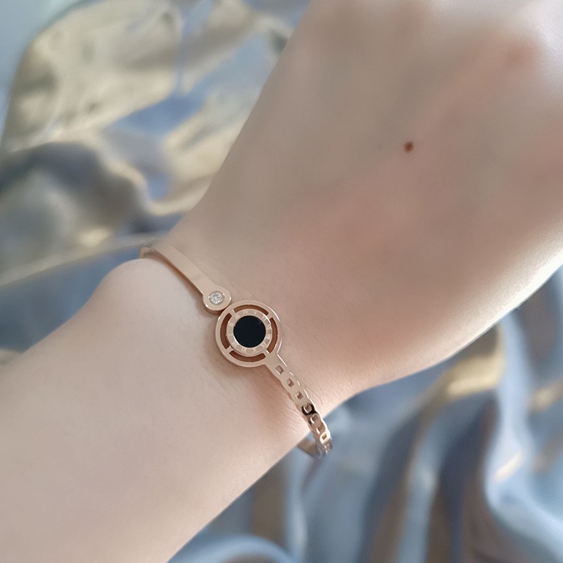 gelang titanium asli tangan wanita bangle lapis emas cewek prempuan terbaru impor murah