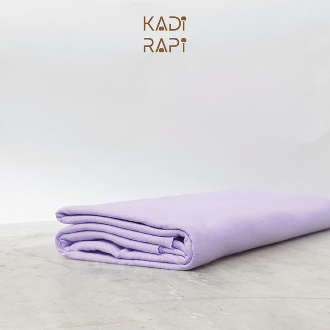 """] KAIN BAHAN KAOS KATUN COMBED 30S LAVENDER+RIB REAKTIF