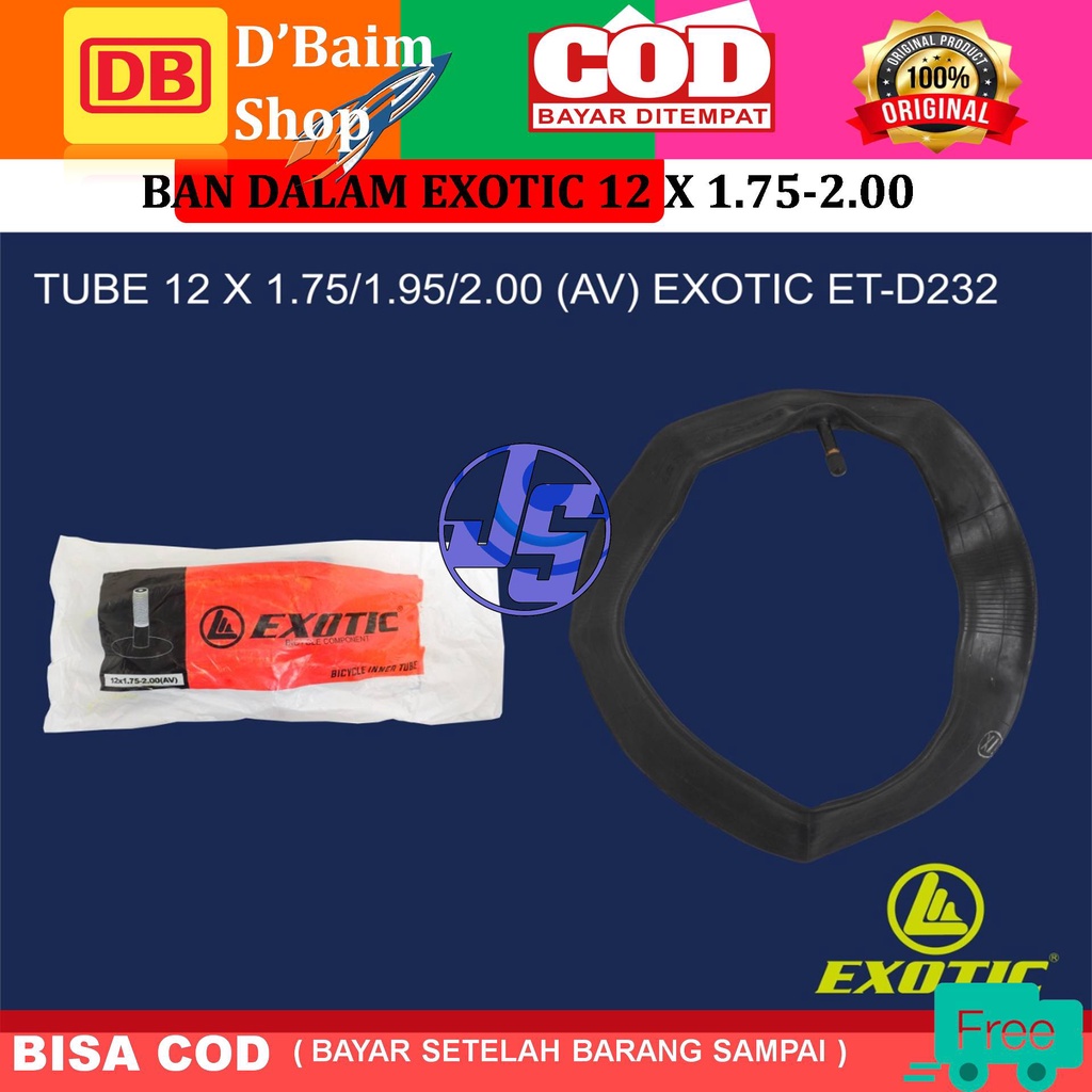 Super Murah .... ! Ban Dalam Sepeda Exotic Ukuran 12 x 1.75 Sampai Dengan 2.00