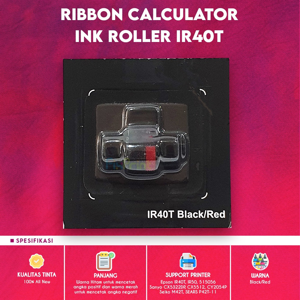 

Tinta Roller Kalkulator K-Sio IR40T Black Red