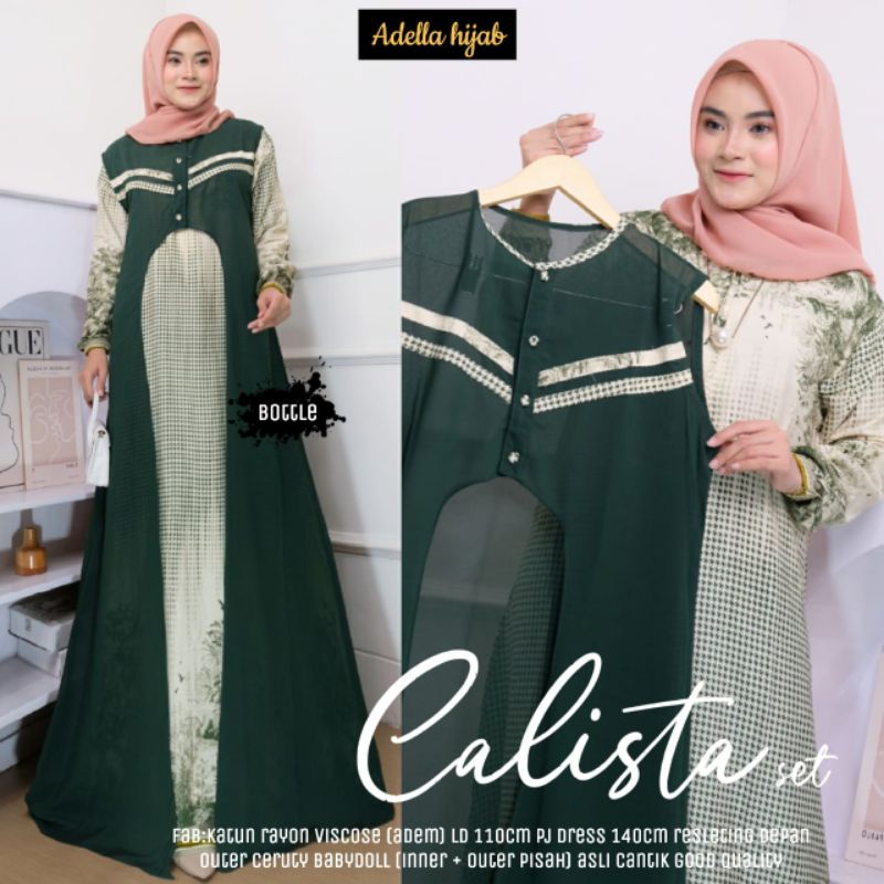 BAJU SETELAN CEWEK CALISTA SET BY ADELLA HIJAB