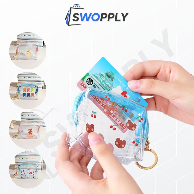 Swopply HL0122 Pouch Transparan Mini Tas Kosmetik Motif  Make Up Bag Serbaguna