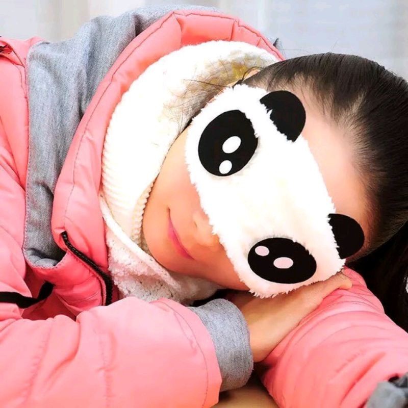 Penutup Mata Motif Emoticon Panda / MASKER MATA PANDA / PENUTUP MATA TIDUR MOTIF PANDA / MASKER MATA PREMIUM