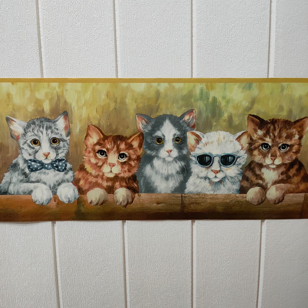 Border Wallpaper kucing border M-garden 5201 ukuran 23 x 10meter