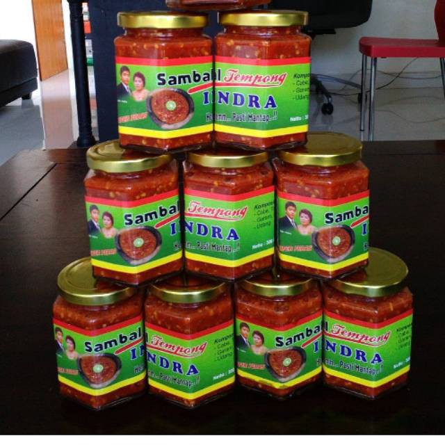 SAMBAL PEDAS TEMPONG INDRA 100% ASLI BALI 300GR