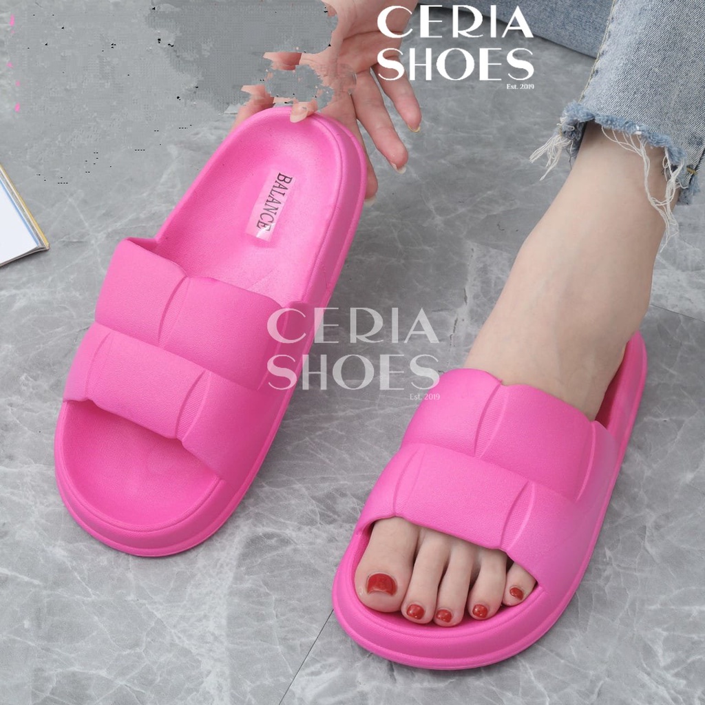 MlNlSO Sandal Slop Wanita PVC Rubber Korean Super Soft Elastic Slippers Sandals Non-Slip Sole