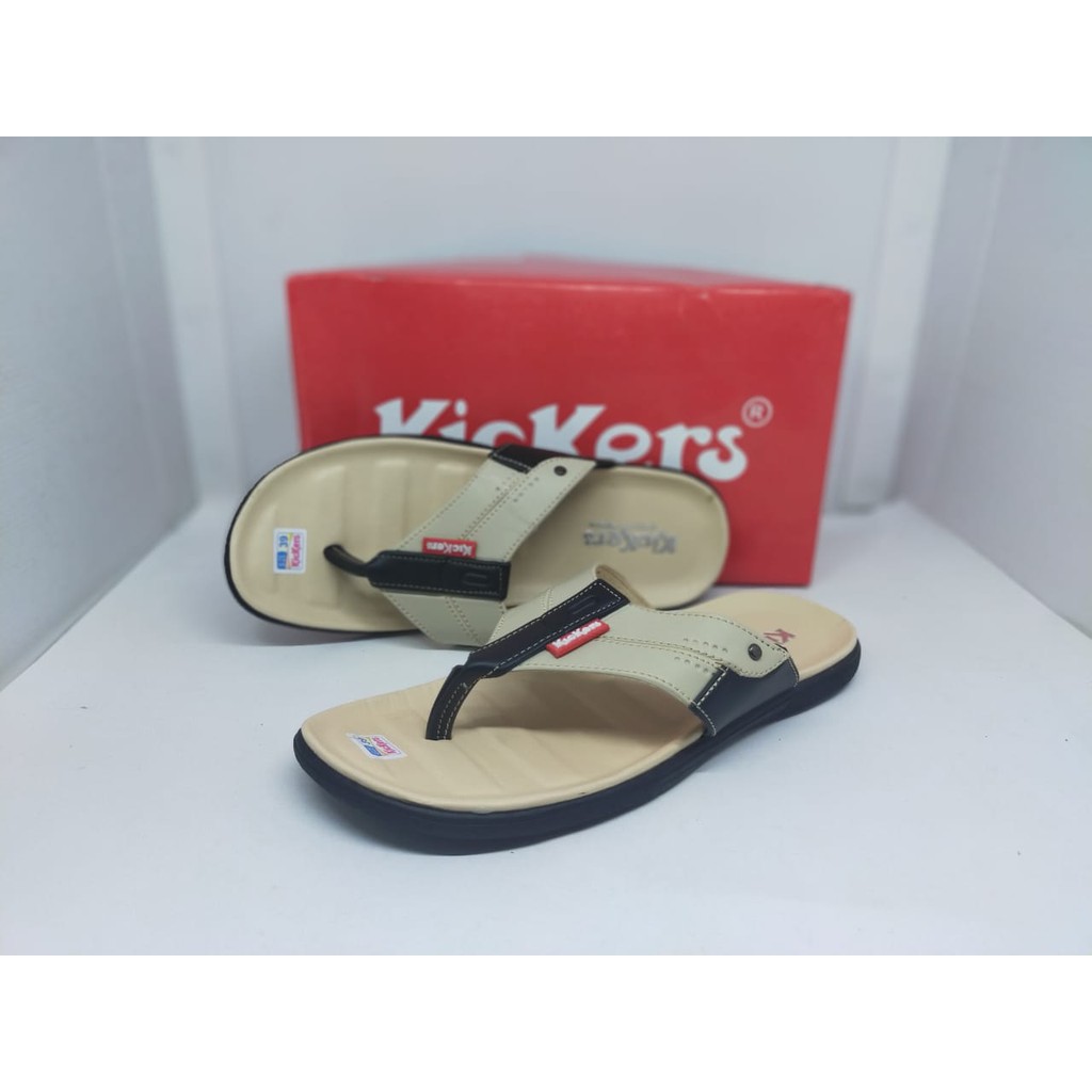 Sandal Casual Pria Kulit sintetis kickers Murah Jepit Slide Flip Flop Selop NgeMall Hangout002