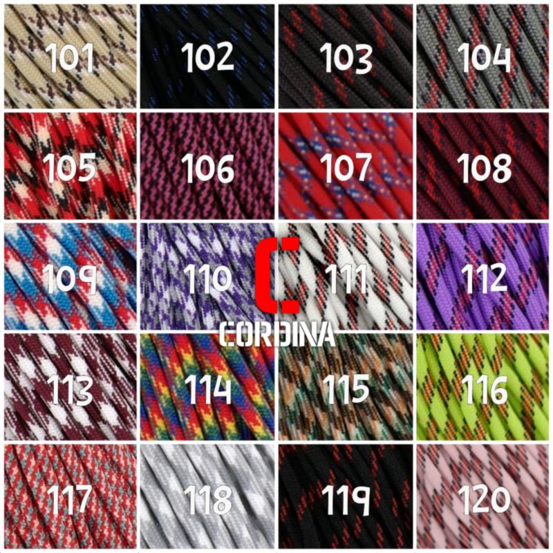 TALI PARACORD  4MM BAHAN KERAJINAN GELANG 7 STRAND SURVIVAL NO 81-120