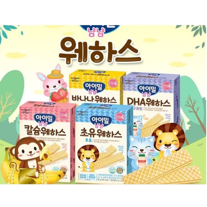 

Ildong Animal Yum Yum Foodies YumYum Baby Wafer Made in Korea baby - Banana