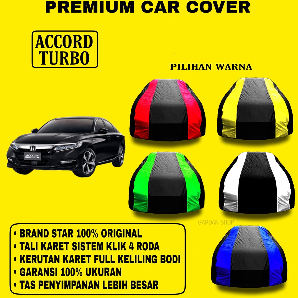 Body Cover ACCORD TUBO Garis 2 WARNA Penutup Pelindung Bodi Mobil Accord Trbo PREMIUM