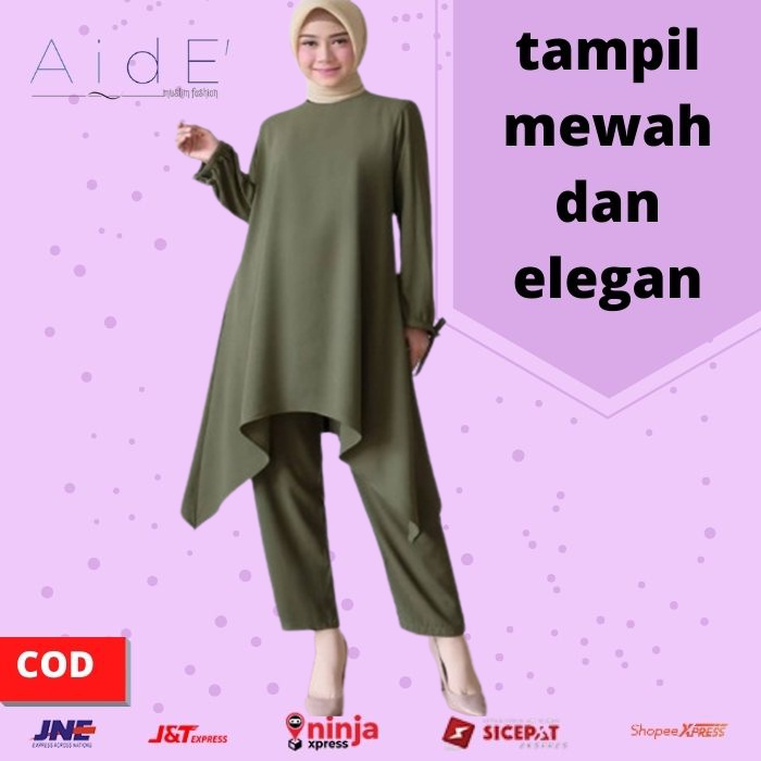baju tunik setelan celana syari dress muslim