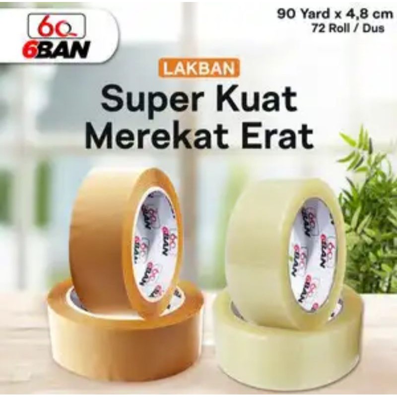 

Grosir Lakban Bening/Cokelat 6Ban 48mm 90yard per roll/lakban murah