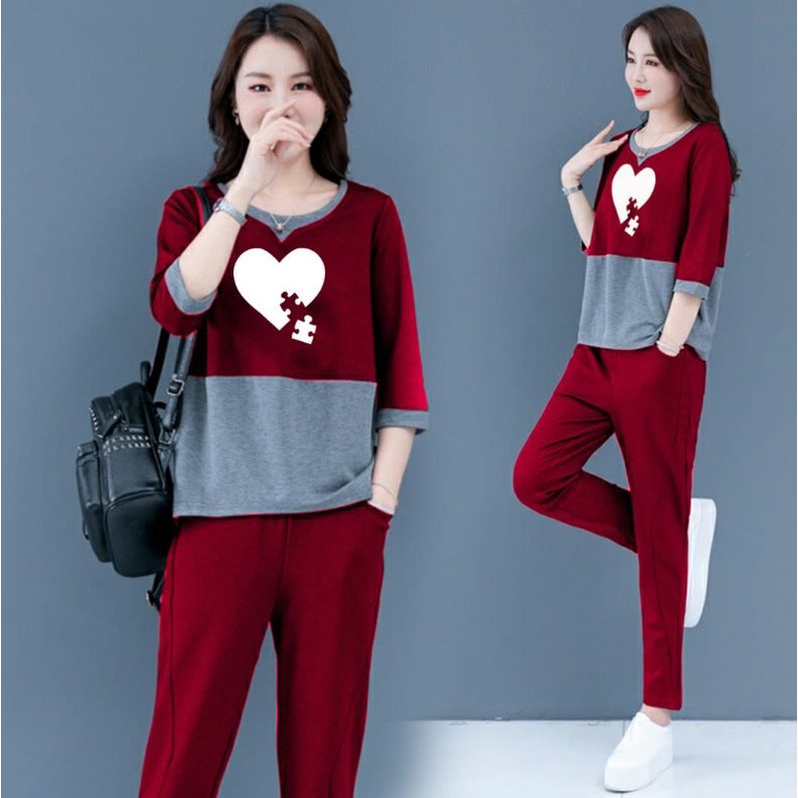 { THABI } MC SET LOVECARD / SATU SET PAKAIAN WANITA / SET WANITA / ONE SET / BAJU 1 SET SETELAN WANI