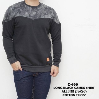 Credomenstore Kaos  Sweater Switer  Lengan Panjang Navy List 