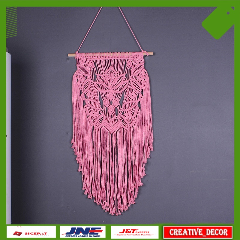 Karpet Dinding Dekorasi Rumah 1pcs Creativity Bohemian Handicrafts Woven Macrame Tapestry Wall Hangi