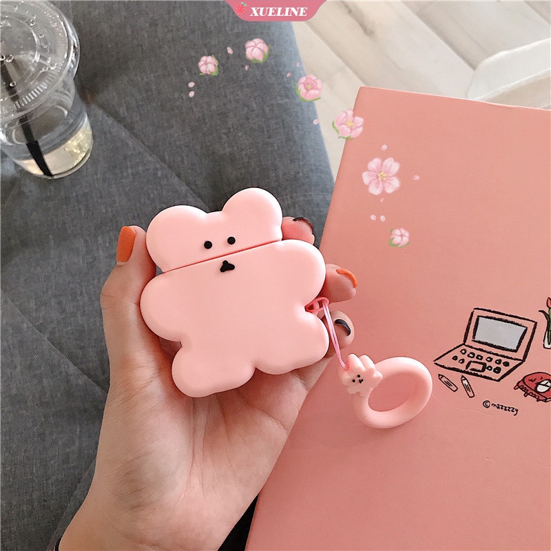 Casing soft case Silikon Motif Kartun Beruang Untuk AirPods 1 / 2