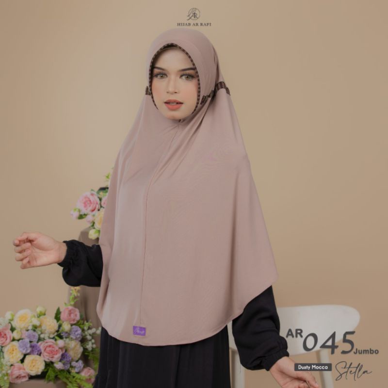 ARRAFI 045 JUMBO | HIJAB INSTAN JUMBO TALI SERUT BELAKANG