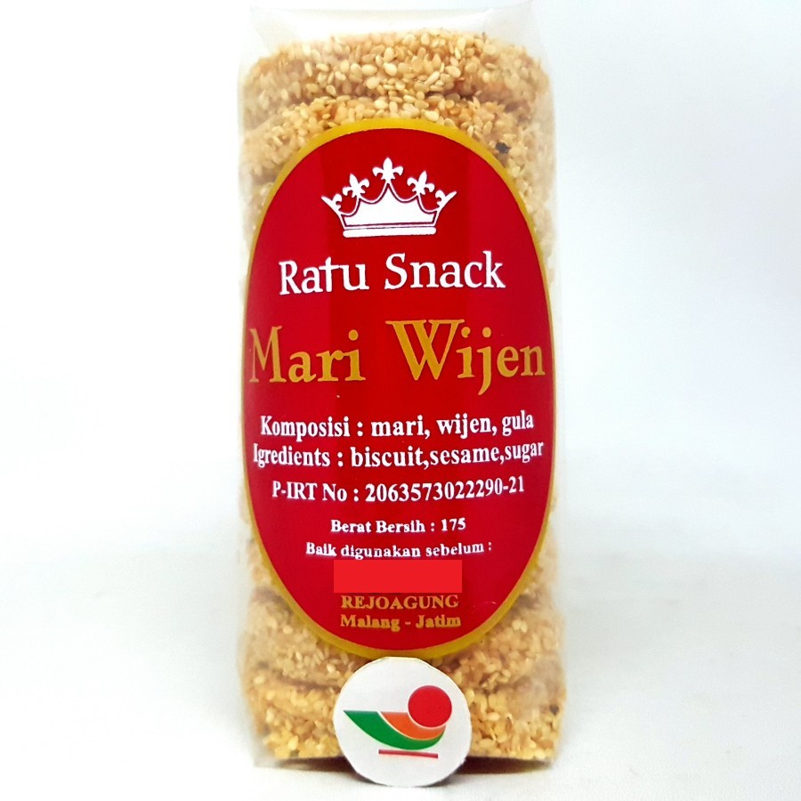 

RATU SNACK MARI WIJEN 175gr | MARIE KUE KERING KHAS MALANG TING JING