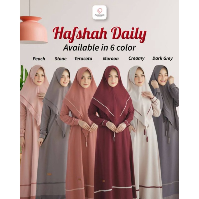 HAFSHAH SET BY ZAIN DAILY / GAMIS SET KHIMAR / GAMIS SET SYARI PREMIUM BERKUALITAS ORIGINAL