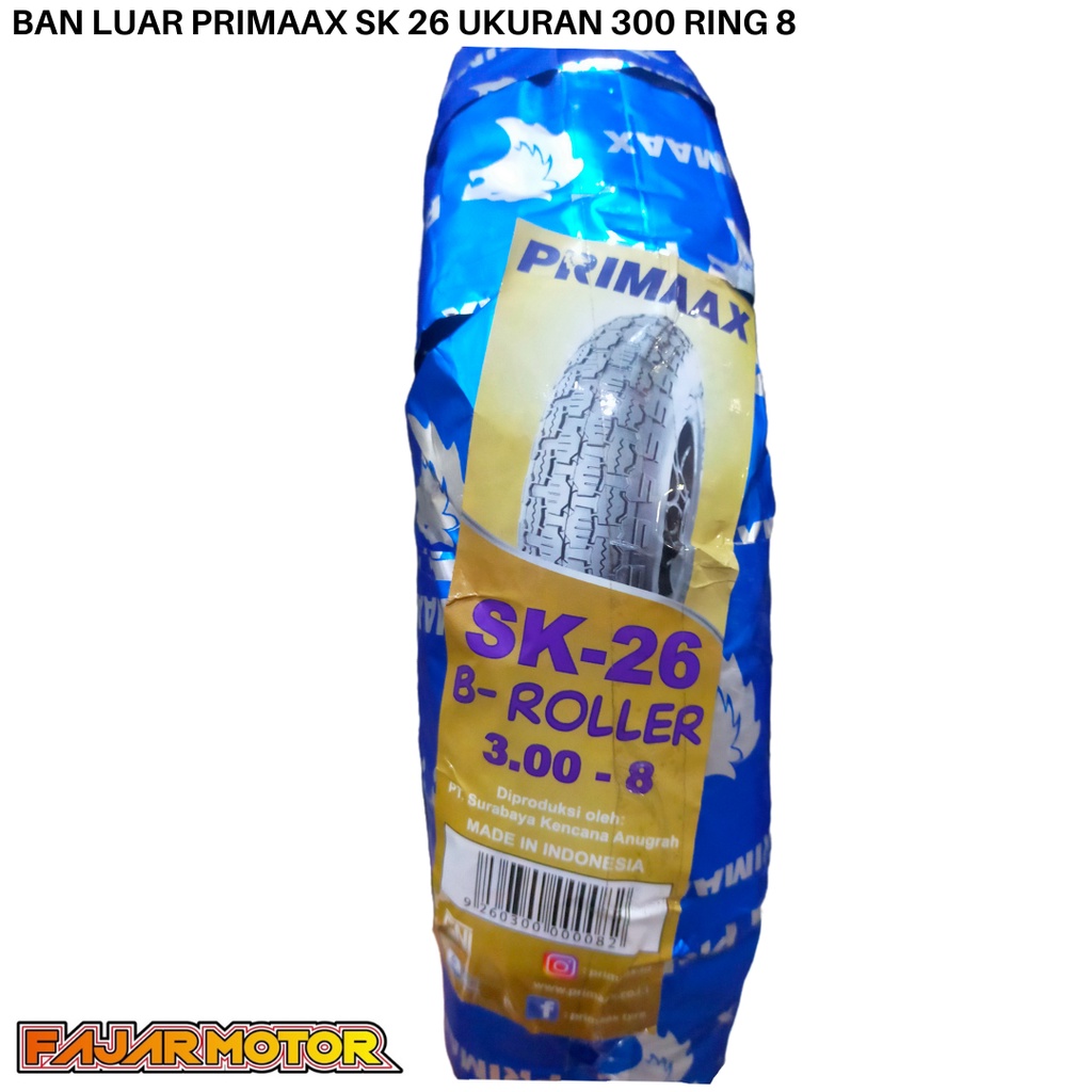 PRIMAAX BAN LUAR VESPA ANGKONG ARTCO 300 RING 8 PRIMAAX SK 26