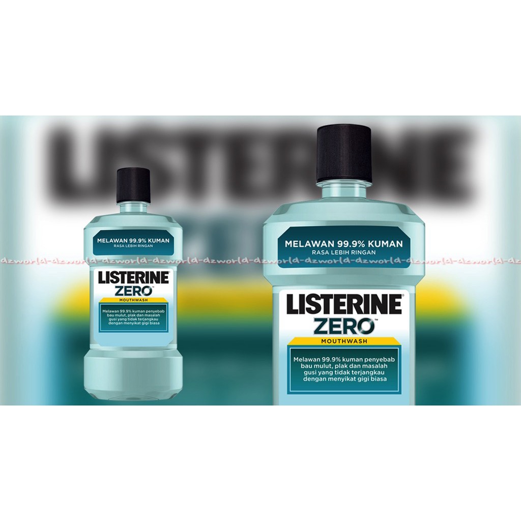 Listerine Zero 250ml obat kumur-kumur Liserine Obat Kumur bau mulut Listerin Biru Blue