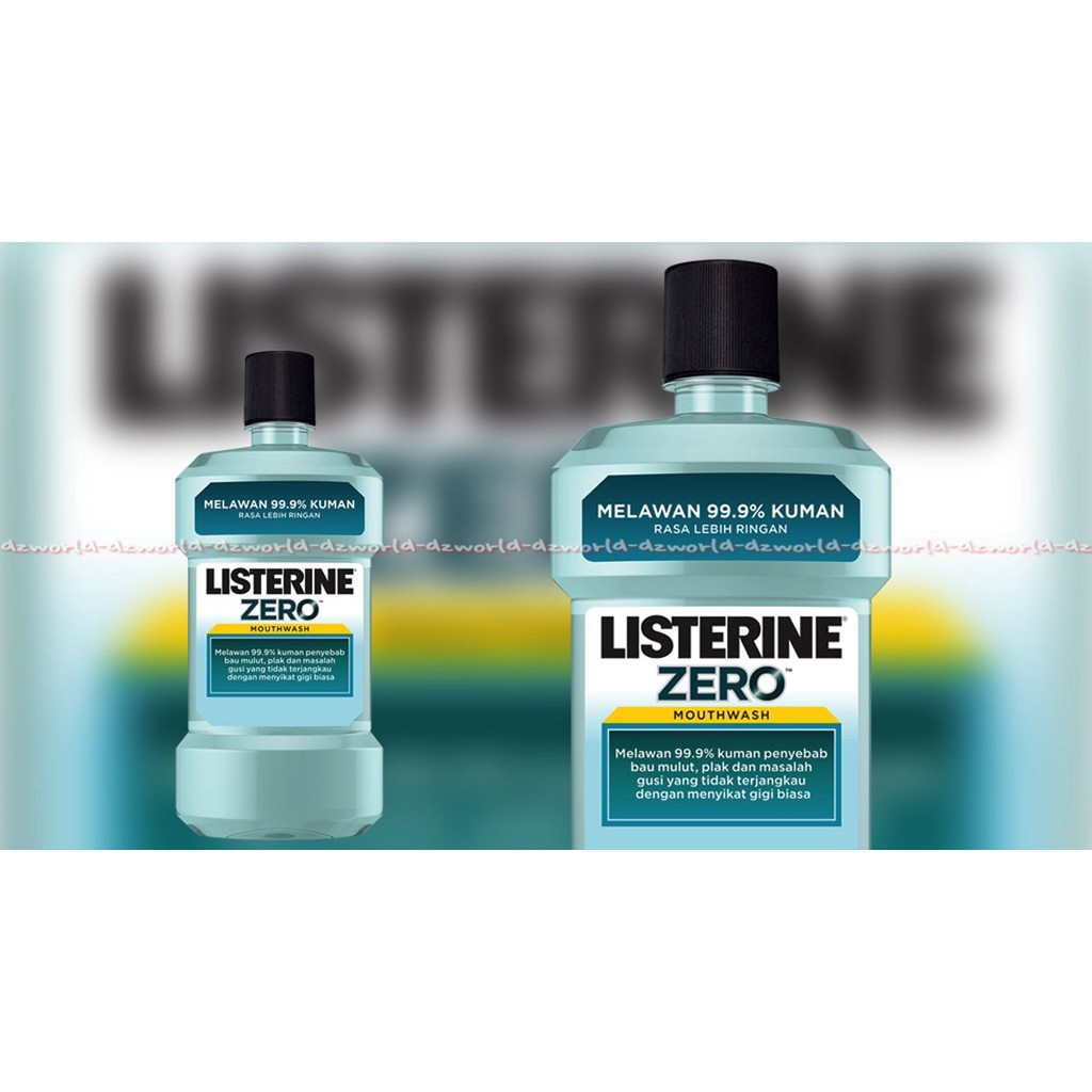 Listerine Natural 500ml Green Tea Listerin Hijau Obat Kumur Bau Mulut  Listerin Biru