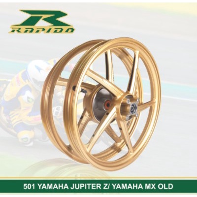 VELG BINTANG SET DEPAN BELAKANG RAPIDO JUPITER Z FIZ R 501 RING 17 GOLD HITAM