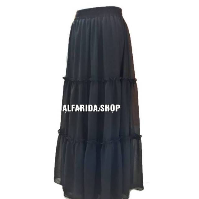 Rok bahan ceruti kualitas premium/shivenaz skirt/rok polos remple  susun