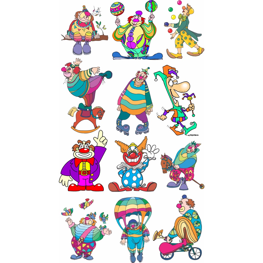 Clown Stickers Vector - Coreldraw