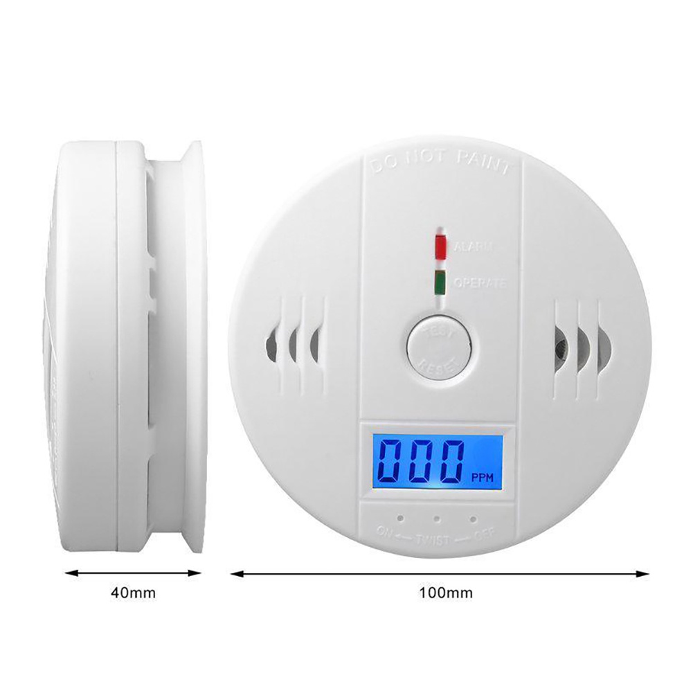 Carbon monoxide alarm home detector CO blue smoke detection LCD display alarm OWT