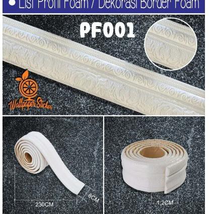 WBS ✅COD LIST FOAM PROFIL 3D Wall Frame TV List Pigora Border Foam / Moulding 3d Wallpaper PLAFON /