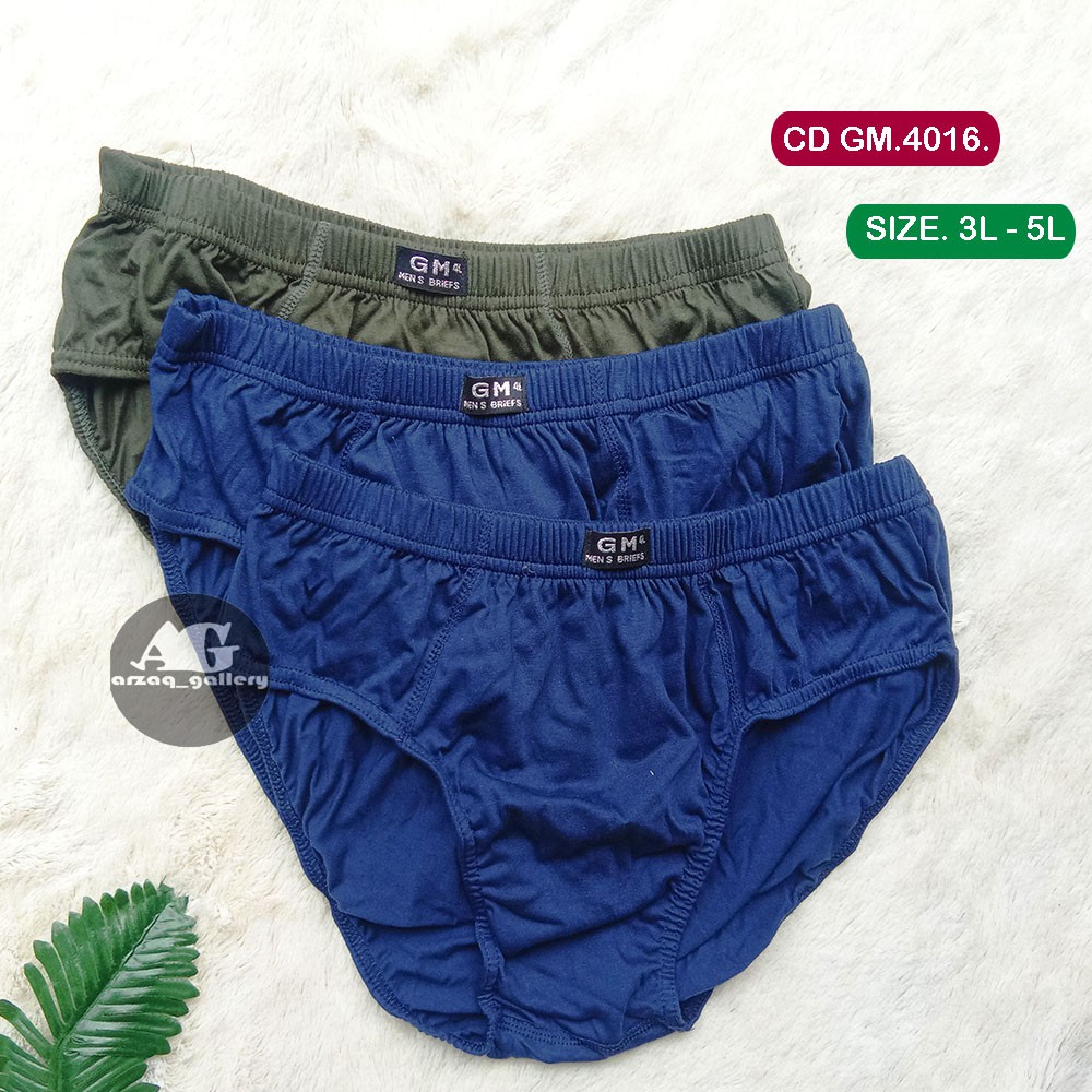 [3pcs] Celana dalam pria jumbo GM 4016 | cd jumbo | CD big size | agree jumbo | Pakaian Dalam Pria Dewasa | Kancut Pria | Celana Dalam Pria