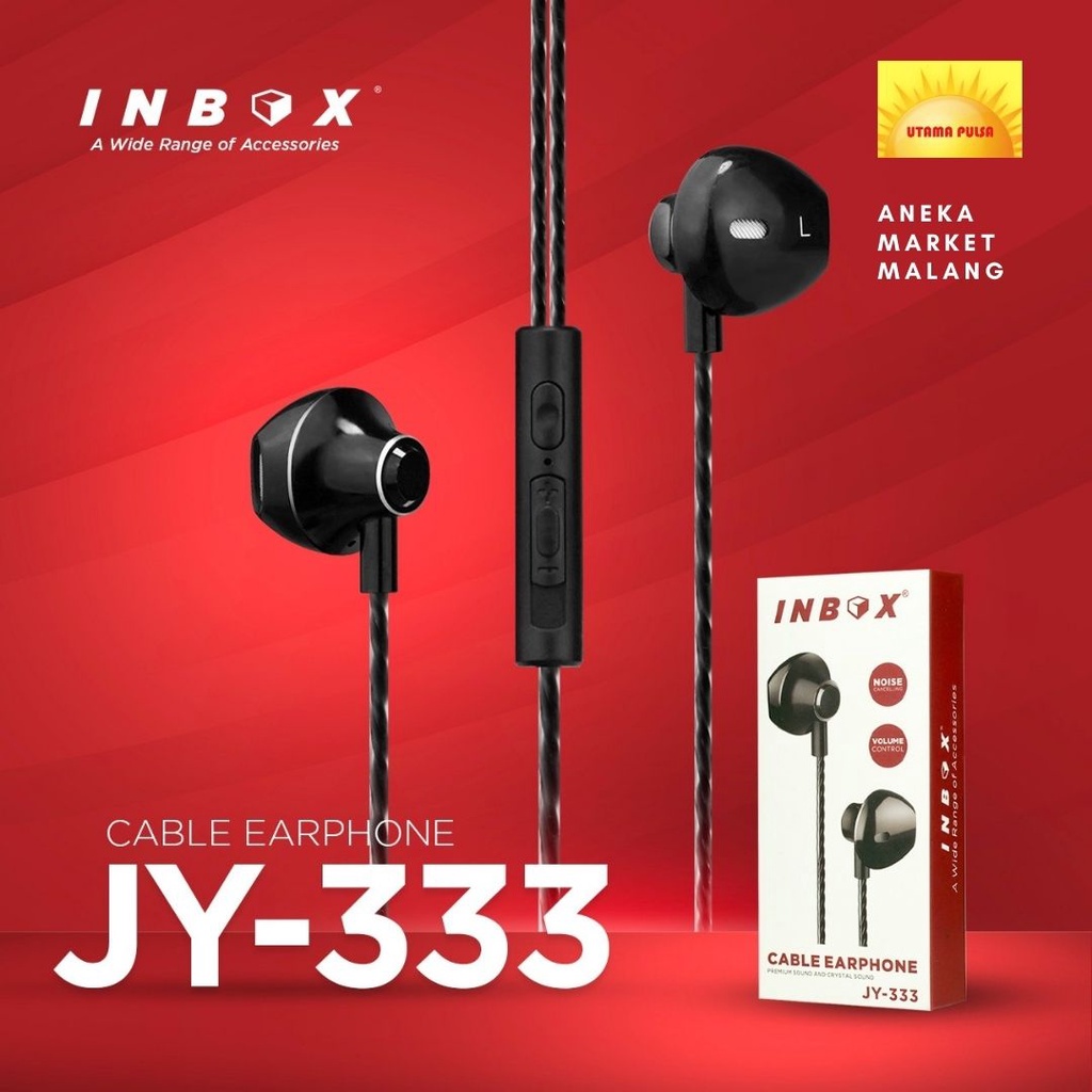 Headset Kabel Headset murah Earphone Deep Bass INBOX JY-333 terlaris