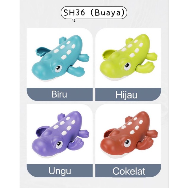 (SH 36) mainan air  anak baby buaya bisa masuk air