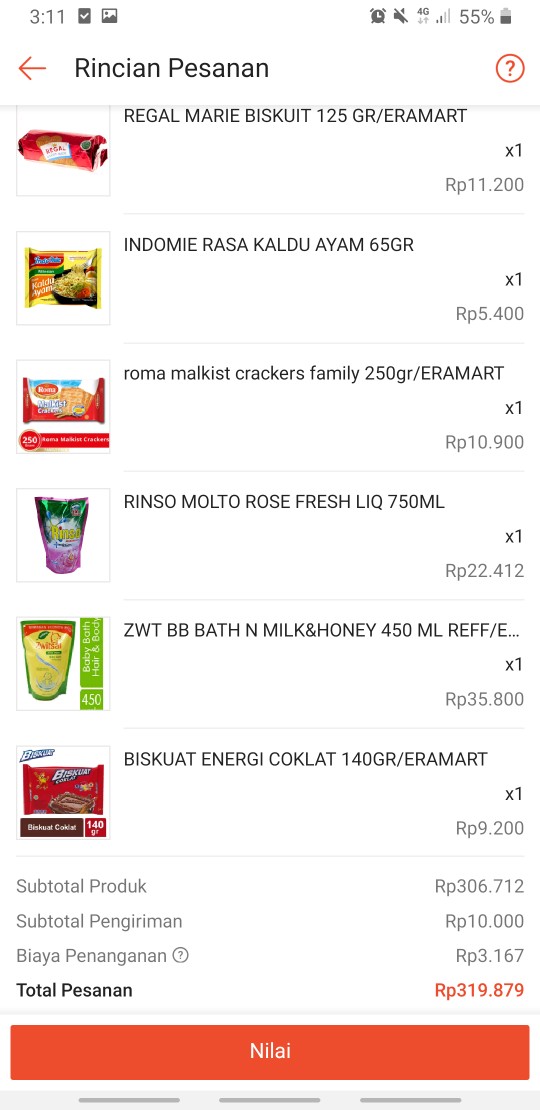 Rinso Molto Rose Fresh Liq 750ml